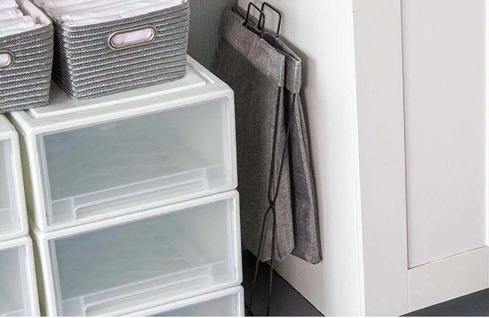 Cesto de Roupas Organizador Dobrável 60 cm x 35 cm - Cinza Lala - 4