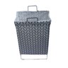 Cesto de Roupas Organizador Dobrável 60 cm x 35 cm - Cinza Lala - 5