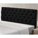 Ver imagem 4 de Cabeceira Box Casal King Size Cristal 195cm Corino Preto
