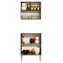 Ver imagem 4 de Kit Madesa Emilly 4 Portas com Armário Aéreo e Balcão Rustic Cor:Rustic