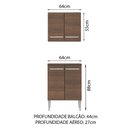 Ver imagem 2 de Kit Madesa Emilly 4 Portas com Armário Aéreo e Balcão Rustic Cor:Rustic
