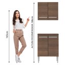 Ver imagem 5 de Kit Madesa Emilly 4 Portas com Armário Aéreo e Balcão Rustic Cor:Rustic