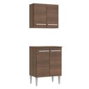 Ver imagem 1 de Kit Madesa Emilly 4 Portas com Armário Aéreo e Balcão Rustic Cor:Rustic