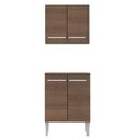 Ver mais imagens de Kit Madesa Emilly 4 Portas com Armário Aéreo e Balcão Rustic Cor:Rustic