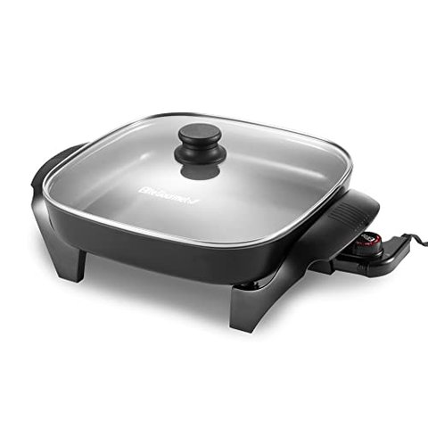 Elite Gourmet Eg2212 Frigideira Elétrica 7,5qt Antiaderente Cerâmica Preto
