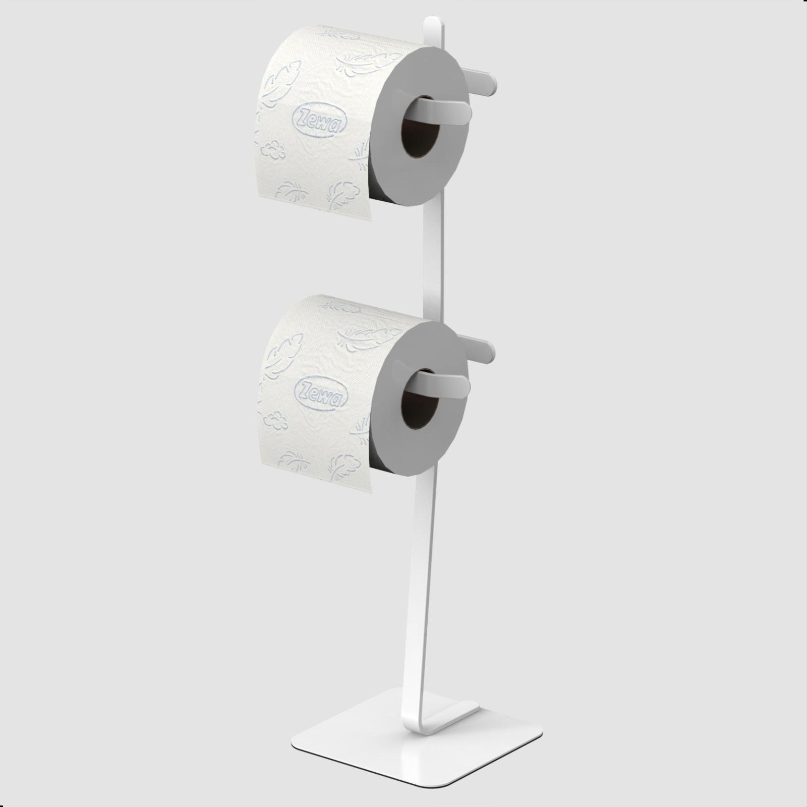 Suporte para Papel Higiênico de Chão Duplo Oslo Branco 50cm - 1