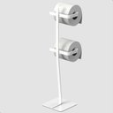 Ver imagem 2 de Suporte para Papel Higiênico de Chão Duplo Oslo Branco 50cm