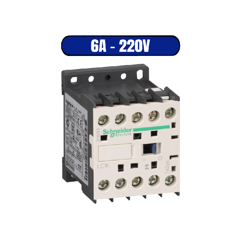 Contator Tripolar Tesys 6A 1NF 220V - SCHNEIDER (LC1K0601M7 ...