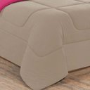 Ver imagem 3 de Kit Edredom + Jogo de Lençol Malha 100% Algodão Gran Moratta 5 Peças Solteiro - Avelã-pink