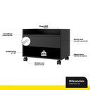 Ver imagem 3 de Kit 02 Gabinetes Armário Multiuso Ivy 60cm 100% Mdf Bp com 01 Gaveta Preto - Desk Design