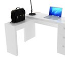 Ver mais imagens de Mesa para Escritório com Mesa de Apoio e 3 Gavetas Branco