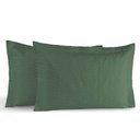 Ver imagem 1 de Kit Portas Travesseiros Gold Percal 200 Fios Algodão 50cm X 70cm 2 Peças - Verde Militar