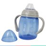 Copo de Treinamento Infantil Com Alça e Bico de Silicone 220ml Para Bebê +8 Meses Azul Clingo - 6