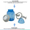 Copo de Treinamento Infantil Com Alça e Bico de Silicone 220ml Para Bebê +8 Meses Azul Clingo - 4
