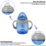 Copo de Treinamento Infantil Com Alça e Bico de Silicone 220ml Para Bebê +8 Meses Azul Clingo - 2