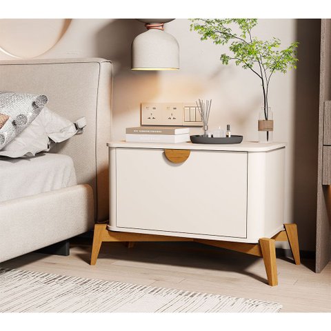 Mesa de Cabeceira Mesa de Cabeceira Quarto Casal Solteiro Buriti MDF Design Moderno