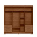 Ver imagem 3 de Guarda Roupa Roupeiro Casal com Espelhos 4 Portas 6 Gavetas Irati 4.6 Jatoba Santos Andirá