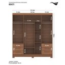 Ver imagem 2 de Guarda Roupa Roupeiro Casal com Espelhos 4 Portas 6 Gavetas Irati 4.6 Jatoba Santos Andirá