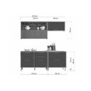 Ver imagem 2 de Cozinha Completa Imperatriz 4 Peças (2 Balcões + 2 Aéreos) C6p44 Freijo-off White - Nesher