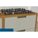 Ver imagem 4 de Cozinha Completa Imperatriz 4 Peças (2 Balcões + 2 Aéreos) C6p44 Freijo-off White - Nesher