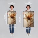 Ver imagem 3 de Quadro Decorativo Modelo Floral V com 3 Telas de Parede para Sala Quarto Escritório 60cm X 90cm Com Vidro