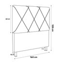 Ver imagem 5 de Cabeceira Cama Box Casal Queen Size Mel 160cm com Frame Suede Bege - Desk Design