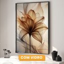 Ver imagem 6 de Quadro Decorativo Modelo Floral Abstrato 3 Telas de Parede para Sala Quarto Escritório 60cm X 90cm Com Vidro