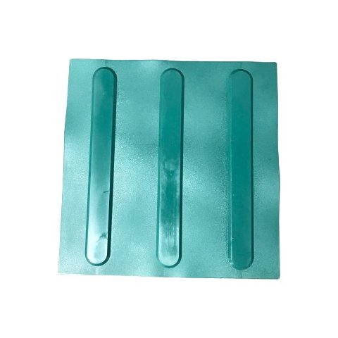KIT 10 PÇS PISO TÁTIL PVC 25x25 DIRECIONAL VERDE