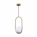 Ver imagem 1 de Lustre Pendente Jabuticaba Flórida Moderno 01 Lâmpada E27 Bivolt:Dourado Fosco