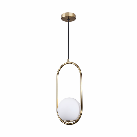 Lustre Pendente Jabuticaba Flórida Moderno 01 Lâmpada E27 Bivolt:Dourado Fosco