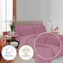 Ver imagem 2 de Kit Edredom Soft Casal Queen Toque Suave 5 Peças Rosê Casa Dona
