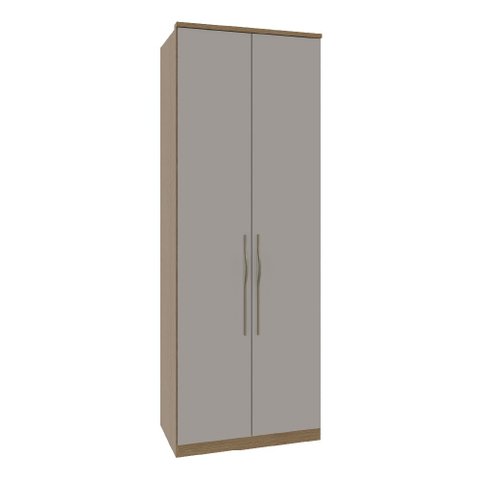 Guarda Roupa Modulado 02 Portas 03 Gavetas 234cm de Altura Setiba - Carvalho/Fendi