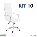 Ver imagem 6 de Kit 10 Cadeiras Office Sevilha Pu Alta Várias Cores - Rivatti