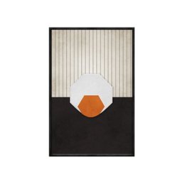 Quadro Decorativo - Arte Abstrata Moderna Laranja Abg013 Vidro com Impressão Uv - 80x60cm - 2