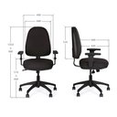 Ver imagem 5 de Cadeira de Escritório Marelli Active 705 Azul Turquesa com Estrutura Preta