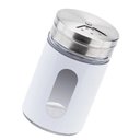 Ver imagem 5 de Pote Porta Condimentos Saleiro Pimenteiro Vidro Aço Inox Tampa Armazenar Sal Pimenta Tempero - Branc