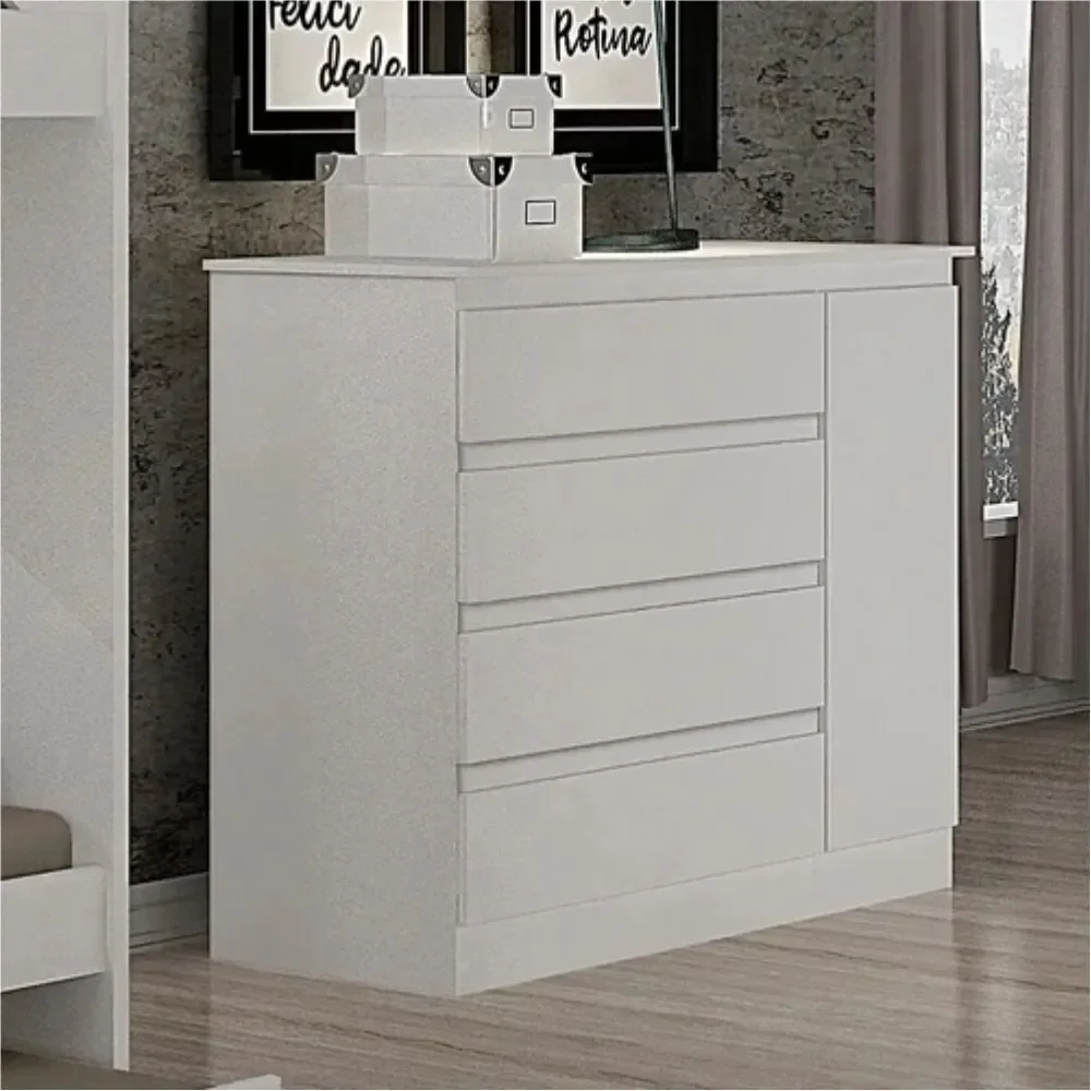 Cômoda 045 4 Gavetas 1 Porta:neve - 1