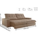 Ver imagem 3 de Sofa Ret. Dublin 1,80m Mola Ensacada 02 Lugares Mola Ensacada Txr