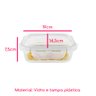 Kit 4 Potes Hermético Vidro Marmita Micro-ondas 1040ml - 6