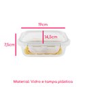 Ver imagem 6 de Kit 4 Potes Hermético Vidro Marmita Micro-ondas 1040ml