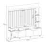 Estante Home Theater Titan Off White Cinamomo e Mesa de Centro sky com Tampo de Vidro Cinamomo - HB  - 3