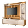 Estante Home Theater Titan Off White Cinamomo e Mesa de Centro sky com Tampo de Vidro Cinamomo - HB  - 2