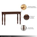 Ver imagem 3 de Aparador Decorativo 2 Gavetas Madeira Maciça Garnet Café G74 - Gran Belo