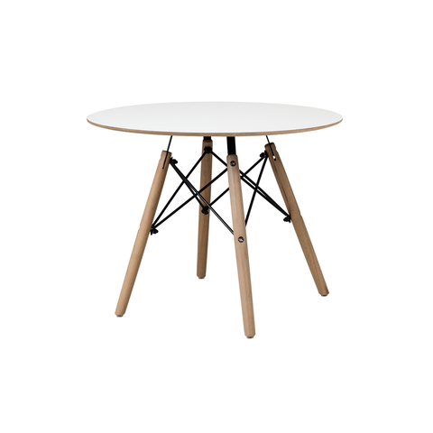 Mesa Eames Dsw Infantil 60cm com Base Madeira para Quarto e Brinquedoteca