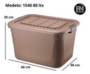 Ver imagem 2 de Caixa Organizadora Container 80 Trava/roda Plasnorthon