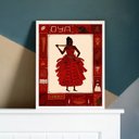 Ver imagem 1 de Quadro Decorativo Oyá - Umbanda 33x24cm:madeira Preta