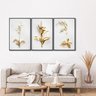 Quadros Decorativos Floral Delicado 3 Telas 60x90cm para Sala Quarto Lavabo - 2