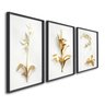 Quadros Decorativos Floral Delicado 3 Telas 60x90cm para Sala Quarto Lavabo - 1
