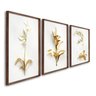 Quadros Decorativos Floral Delicado 3 Telas 60x90cm para Sala Quarto Lavabo - 1