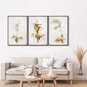 Quadros Decorativos Floral Delicado 3 Telas 60x90cm para Sala Quarto Lavabo - 2